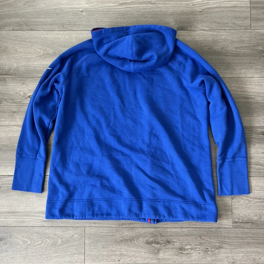 Nike NFL New York Giants Mens 2XL Full Zip Hoodie Sweatshirt Blue Red